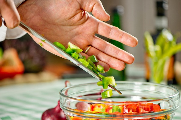 chop into the tiniest pieces carrots and zucchini