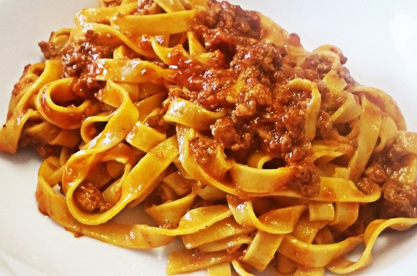 delicious tagliatelle with ragu